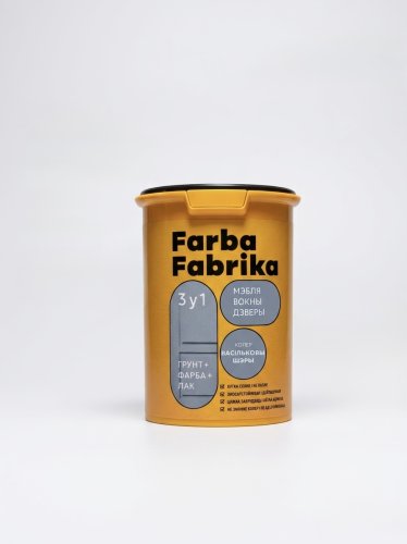 Краска "Farba Fabrika" для мебели, дверей и окон ВД-АК- 21, 0,4 кг, Васильковый серый                                                                                                                                                                         