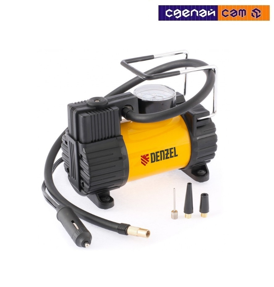 Компрессор автомобильный AC-37, 12 В, 7 атм., 37 л/мин DENZEL