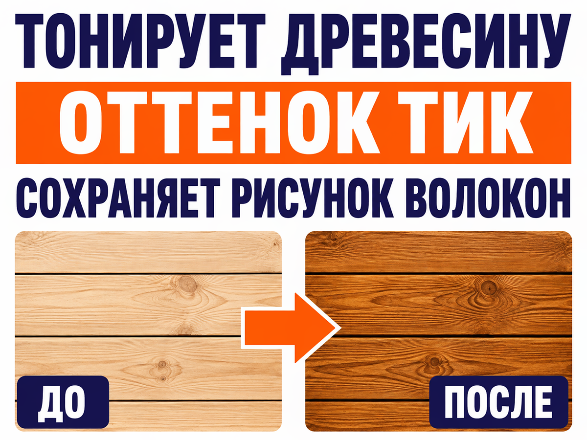 Пропитка декоративная NORDEN WOOD, тик, 2,25 кг фото 3
