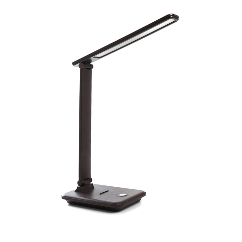 Светильник настольный складной 25W, 3000-6000К, 100-240V, коричневый, DE1728; 41451