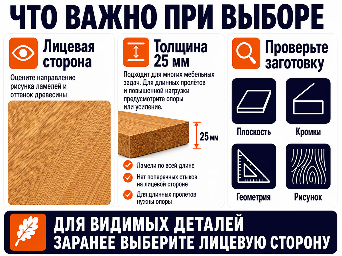 Мебельный щит из дуба цельноламельный, 1400×500×25 мм, сорт ВС фото 3