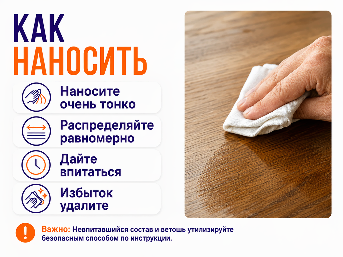 Масло-воск PROSTOCOLOR ROBUST для столешниц и мебели, «Можжевельник», 0,4 л фото 5
