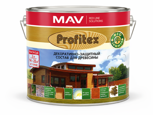 Состав PROFITEX декоративно-защитный для древесины «Барбарис», 1 л (0,7 кг)