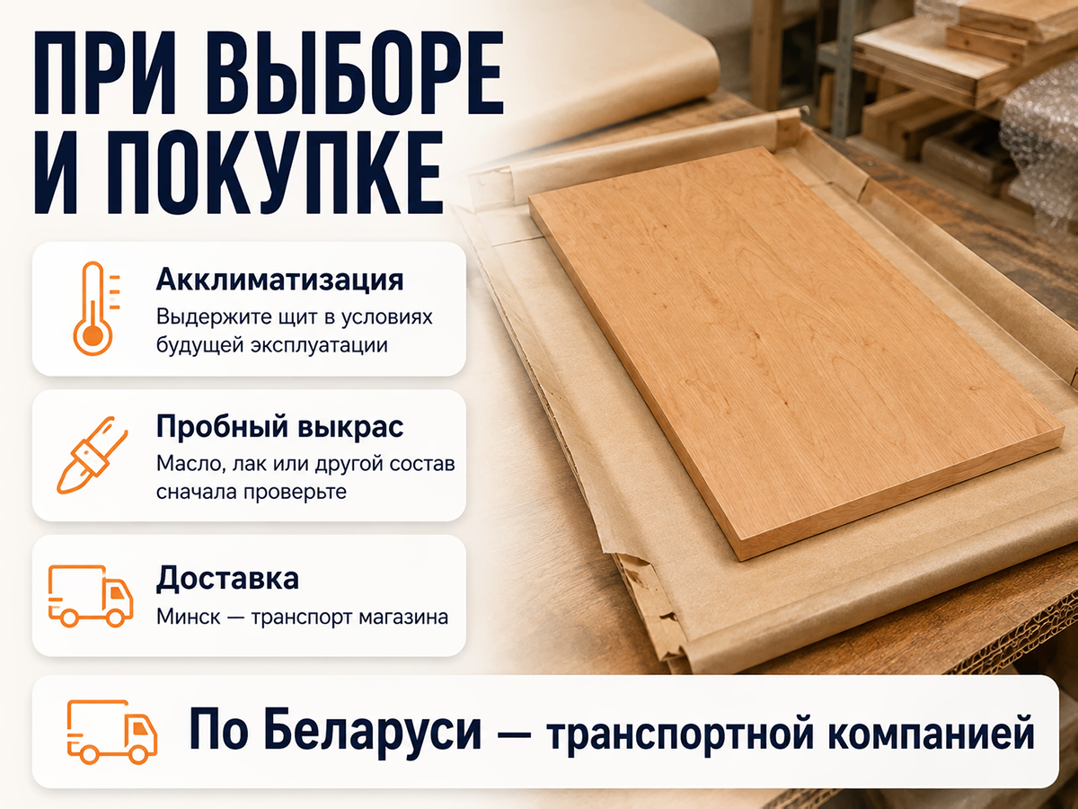 Мебельный щит из ольхи 2050×504×20 мм, сорт 1/2 фото 4