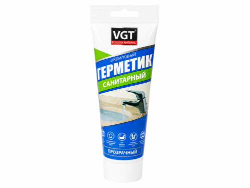 Герметик акриловый санитарный VGT, белый, 0,35 кг