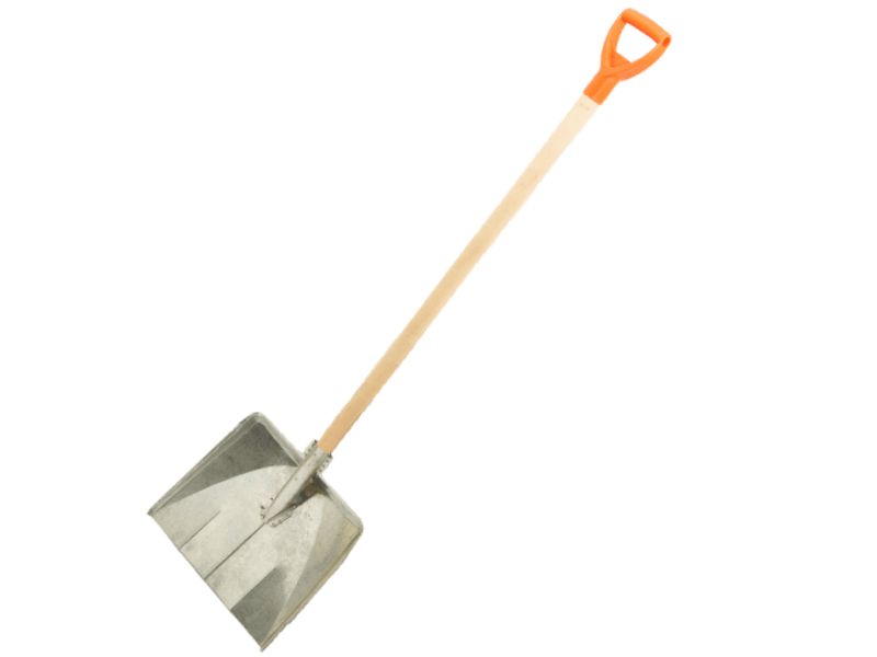 Лопата для уборки снега стальная ЛСШ-ЧР