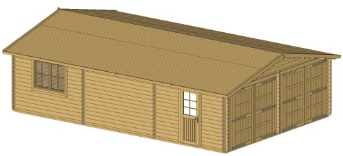 Гараж 6x9 Д толщина стен 44 мм. (готовая комплектация)
