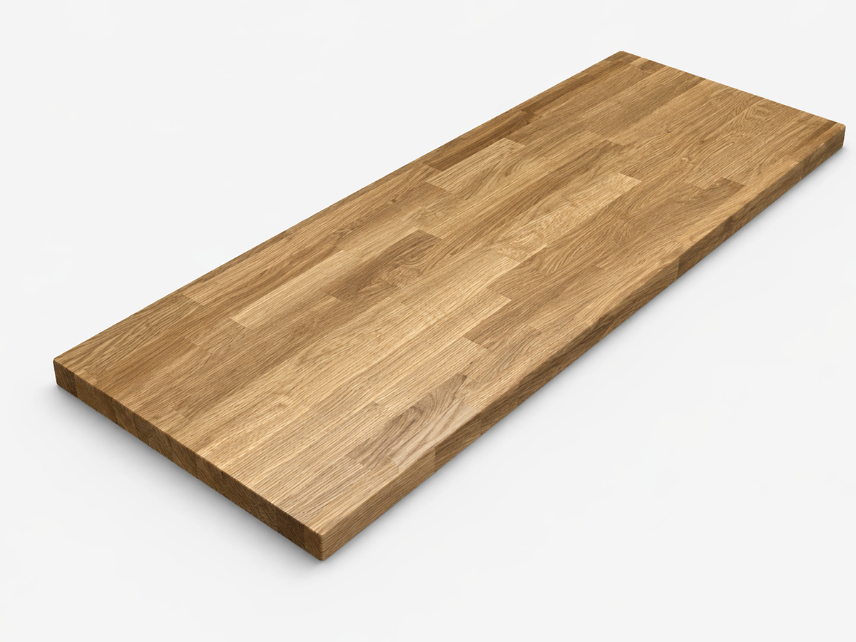 Мебельный щит из дуба сращённый, 1200×400×40 мм, сорт 3/3