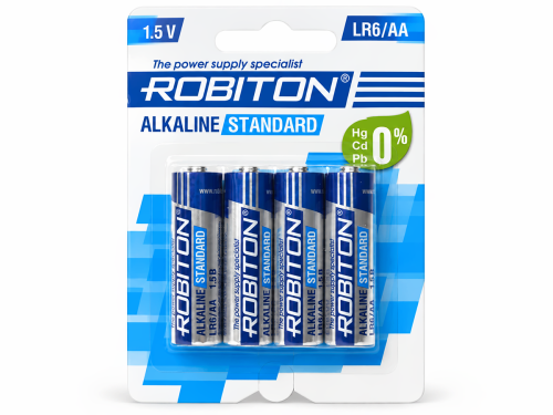Robiton батарейки Standard AA (LR6), 1,5 В, 4 шт