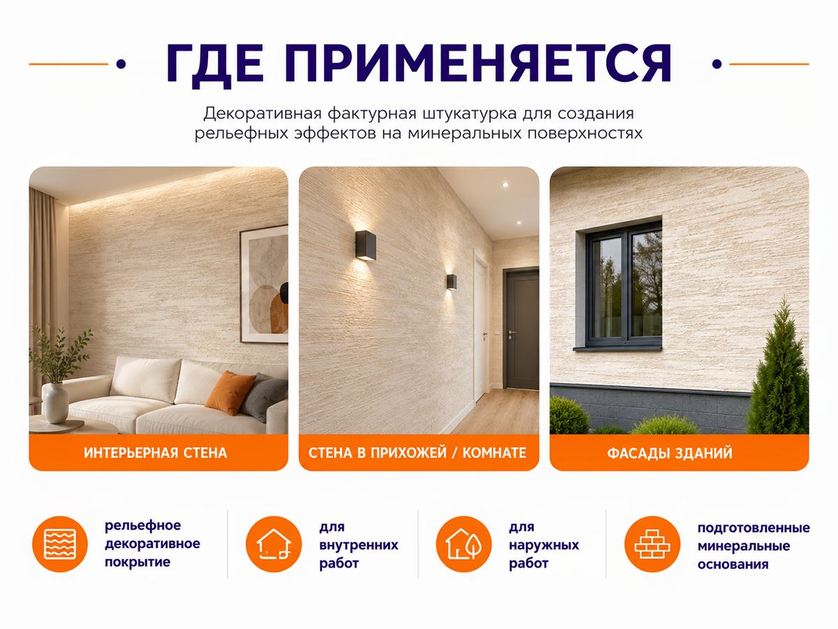 Штукатурка декоративная фактурная VGT Gallery TS 05, белая, 18 кг фото 3