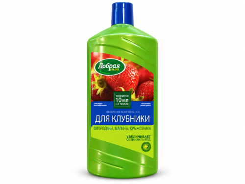 Удобрение открытого грунта «Добрая сила» для земляники, канистра, 1 л