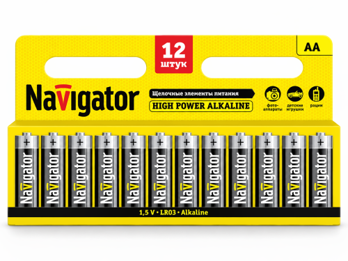 Navigator батарейки AA (LR6), 1,5 В, 12 шт