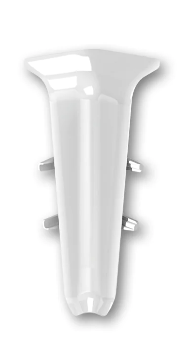 Угол внутренний для плинтуса 70мм "Идеал Деконика", 001-G Белый глянцевый