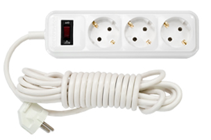 Удлинитель У16-320 3.5м трехместный с заземляющим контактом с ограничителем тока 16А