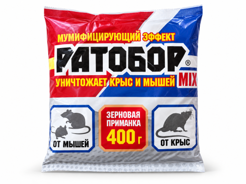 Приманка зерновая от грызунов «Ратобор Mix», 400 г