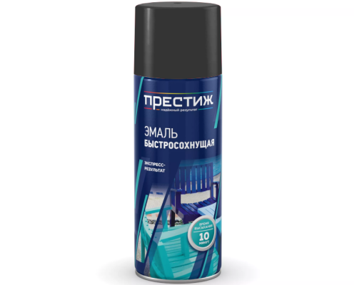 Эмаль/аэрозоль быстросохнущая акриловая "Престиж" черная матовая, 425 мл  01-019-056-004