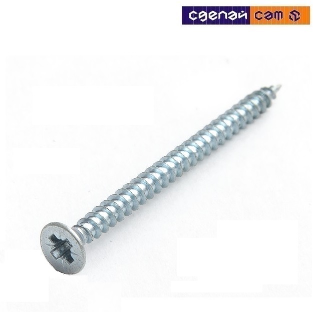 Шуруп универсальный 4,0х40 белый цинк (50шт/уп.)