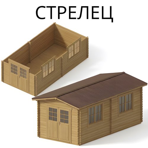 Садовый домик Стрелец 3х6 толщина 44 мм (готовая комплектация)