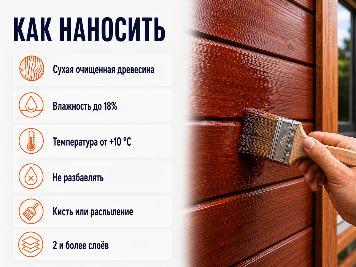 Состав PROFITEX декоративно-защитный для древесины «Махагон», 3 л (2,2 кг) фото 6