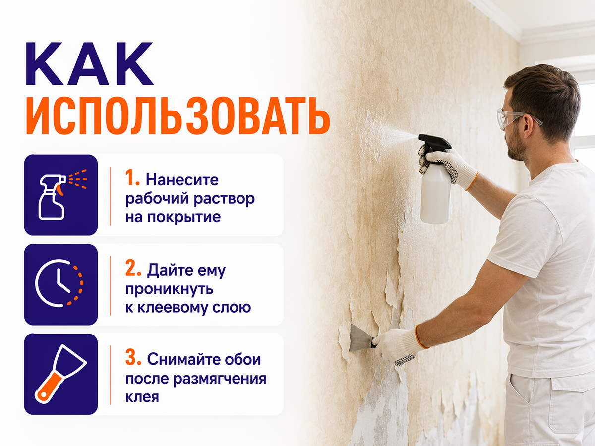 Средство для удаления обоев PUFAS Tap-Ex, 1 л фото 5
