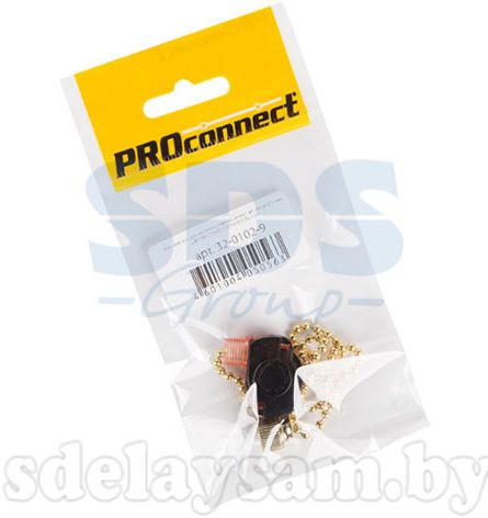 Выключатель для настенного светильника с цепочкой 270 мм «Gold» индивидуальная упаковка 1 шт. PROCON