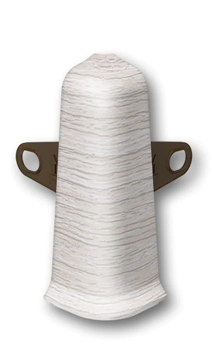 Угол наружный  для плинтуса 70мм "Идеал Деконика", 253 Ясень серый