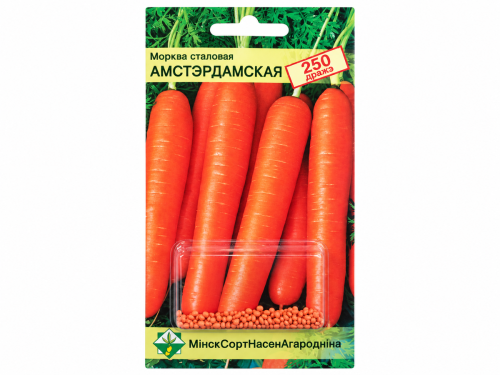 Семена моркови столовой МинскСортСемОвощ Амстердамская, драже, 250 шт.