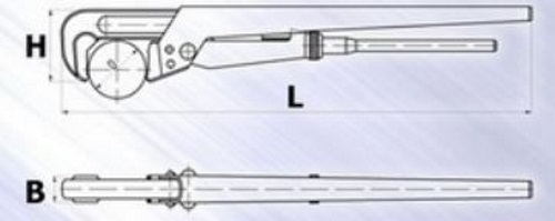 Ключ трубный рычажный 10-36