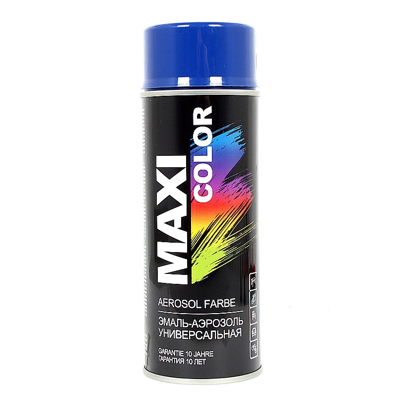 Эмаль-аэрозоль универсальная MAXI COLOR RAL5010 5010MX 400мл (Темно-голубая)