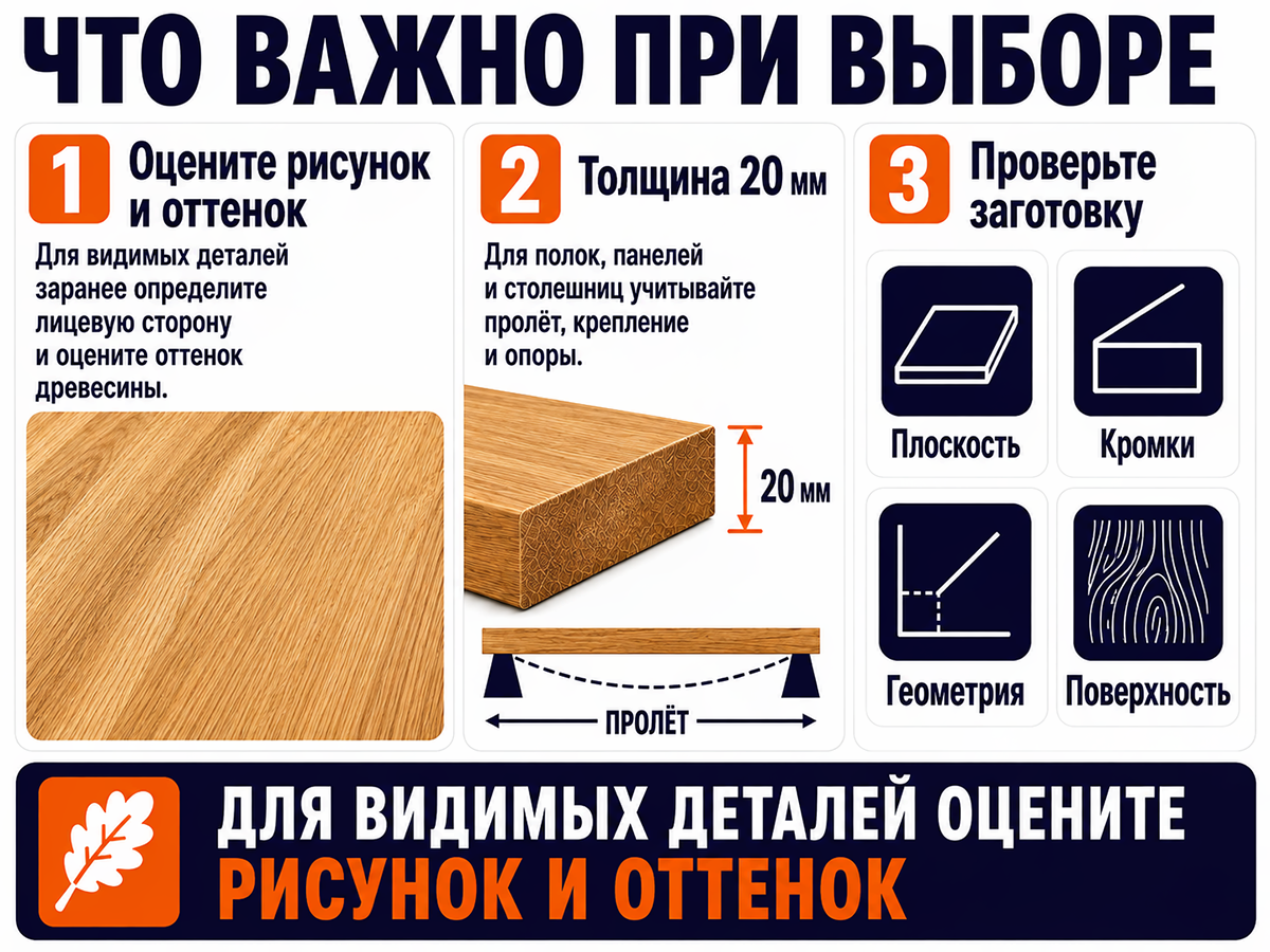 Мебельный щит из дуба цельноламельный, 2200×600×20 мм, сорт 1/2 фото 5