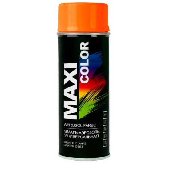 Эмаль-аэрозоль универсальная MAXI COLOR RAL2004 2004MX  400мл (Оранжевая)
