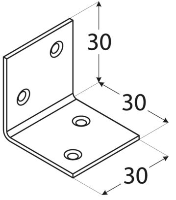 Уголок широкий 30х30х30х1,5 мм 401147