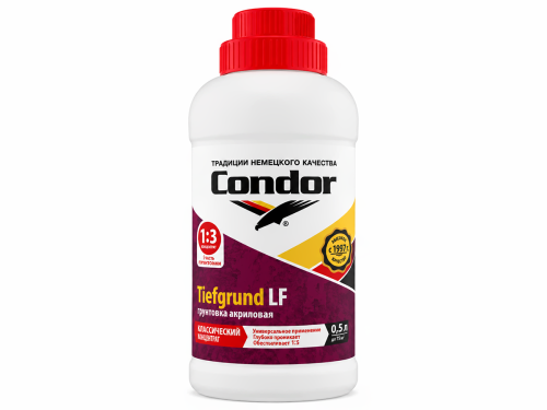 Грунтовка Condor Tiefgrund LF, концентрат 1:3, 0,5 л