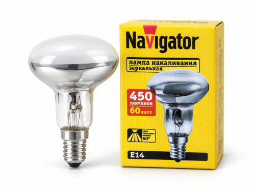 Лампа Navigator NI-R50, 60 Вт, E14