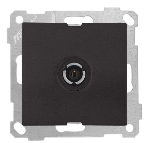 Rita - Розетка TV, оконечная, черный мат