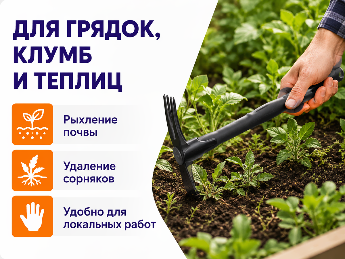 Агроном Премиум культиватор-мотыжка, 40,5 см фото 3