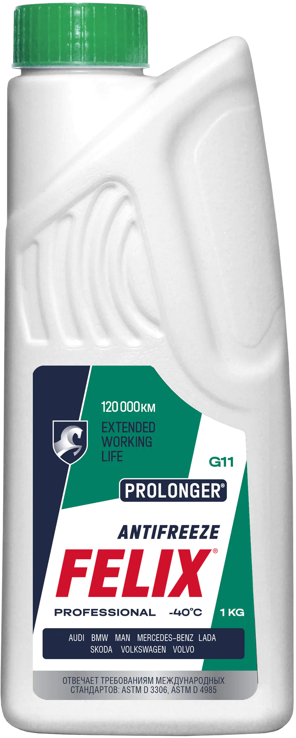 Антифриз FELIX PROLONGER G11 (зеленый), в п/э бут. 1 кг