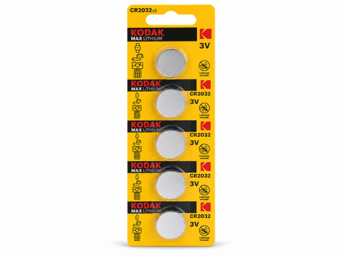Kodak батарейки CR2032, 3 В, 5 шт