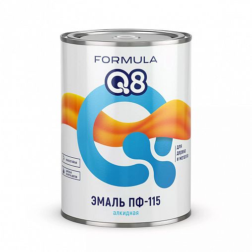 Эмаль ПФ-115 Formula Q8 вишневая м.ф. 0,9 кг             