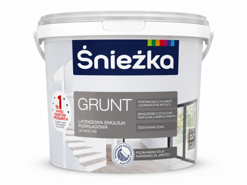 Грунт-краска Śnieżka Grunt, белая матовая, 10 л