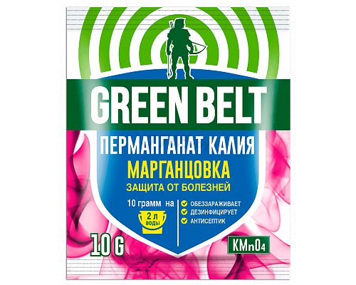 "ГРИН БЭЛТ" Перманганат калия МАРГАНЦОВКА, 10г/ 100шт  /4601826018345