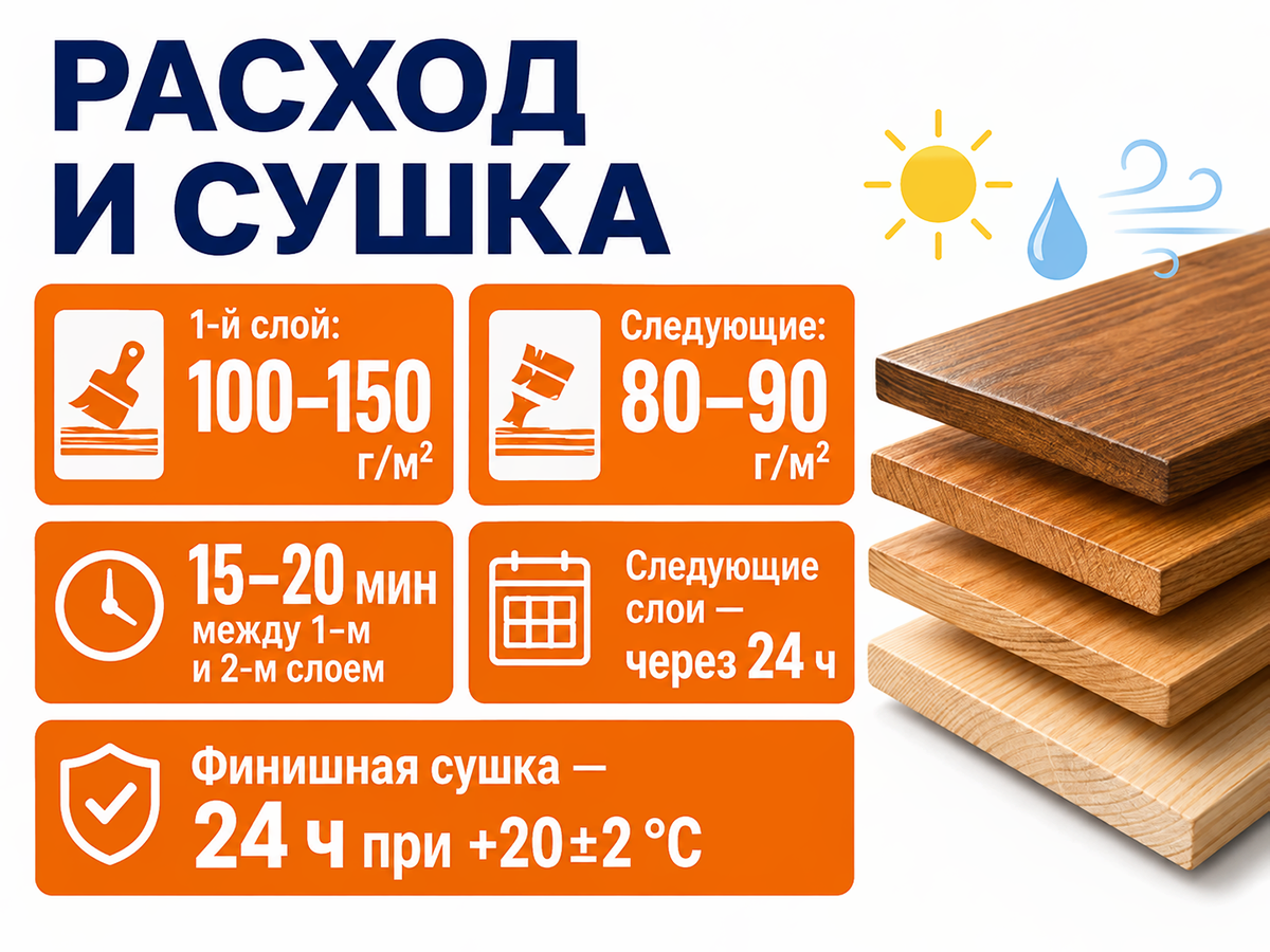 Состав PROFITEX декоративно-защитный для древесины «Барбарис», 1 л (0,7 кг) фото 6