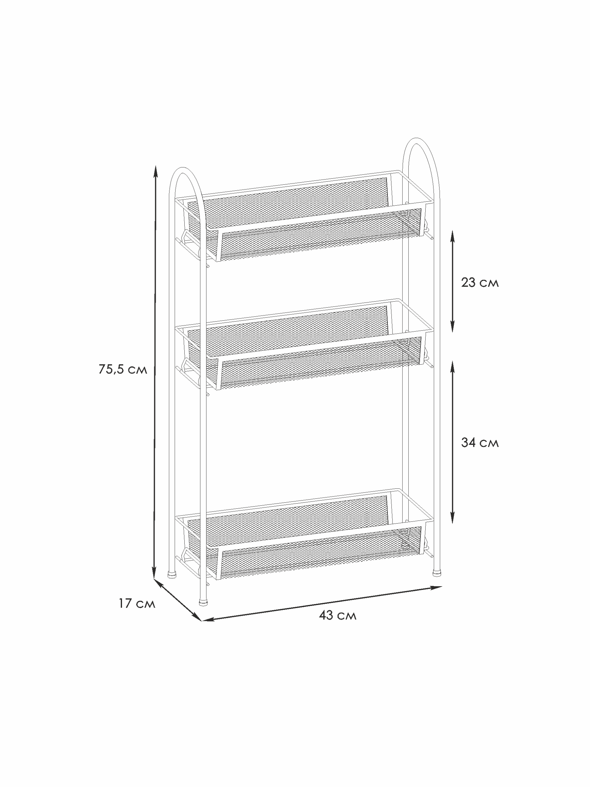 Этажерка Ладья 13/Э 399 Графит