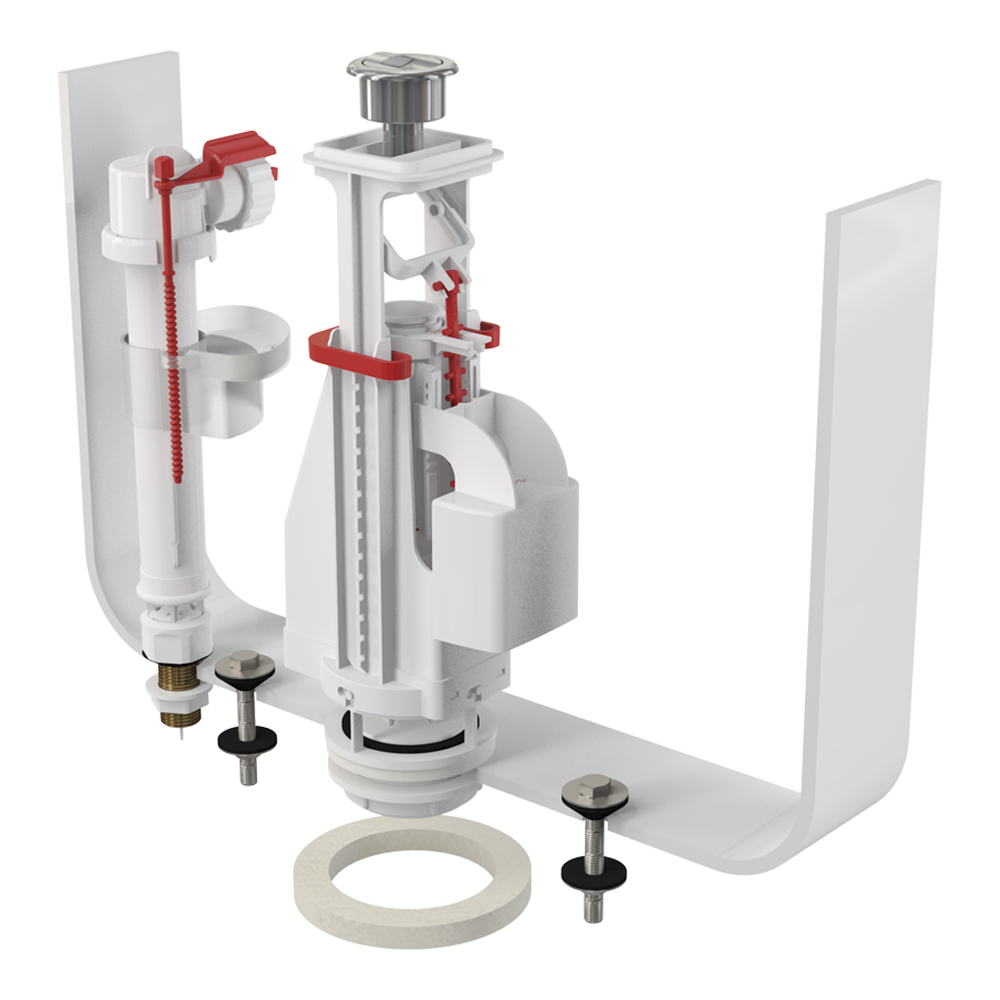 Выпускной комплект с двойной кнопкой нижний, мет. резьба AlcaPlast  SA 08ASK 1/2 