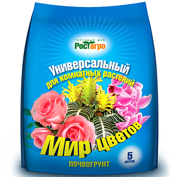 Мир цветов почвогрунт Универсальный для комнатных растений, 5 л