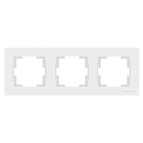 Rita - Рамка 3 поста, горизонтальный монтаж, белая  2220-800-1301
