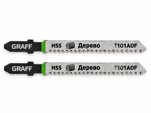 Пилки для электролобзика GRAFF Master T101AOF HSS, по дереву и ламинату, 50 мм, 2 шт.