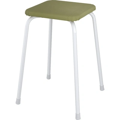 Табурет квадратный "Пенек легкий 184" с ЛДСП (Оливковый)