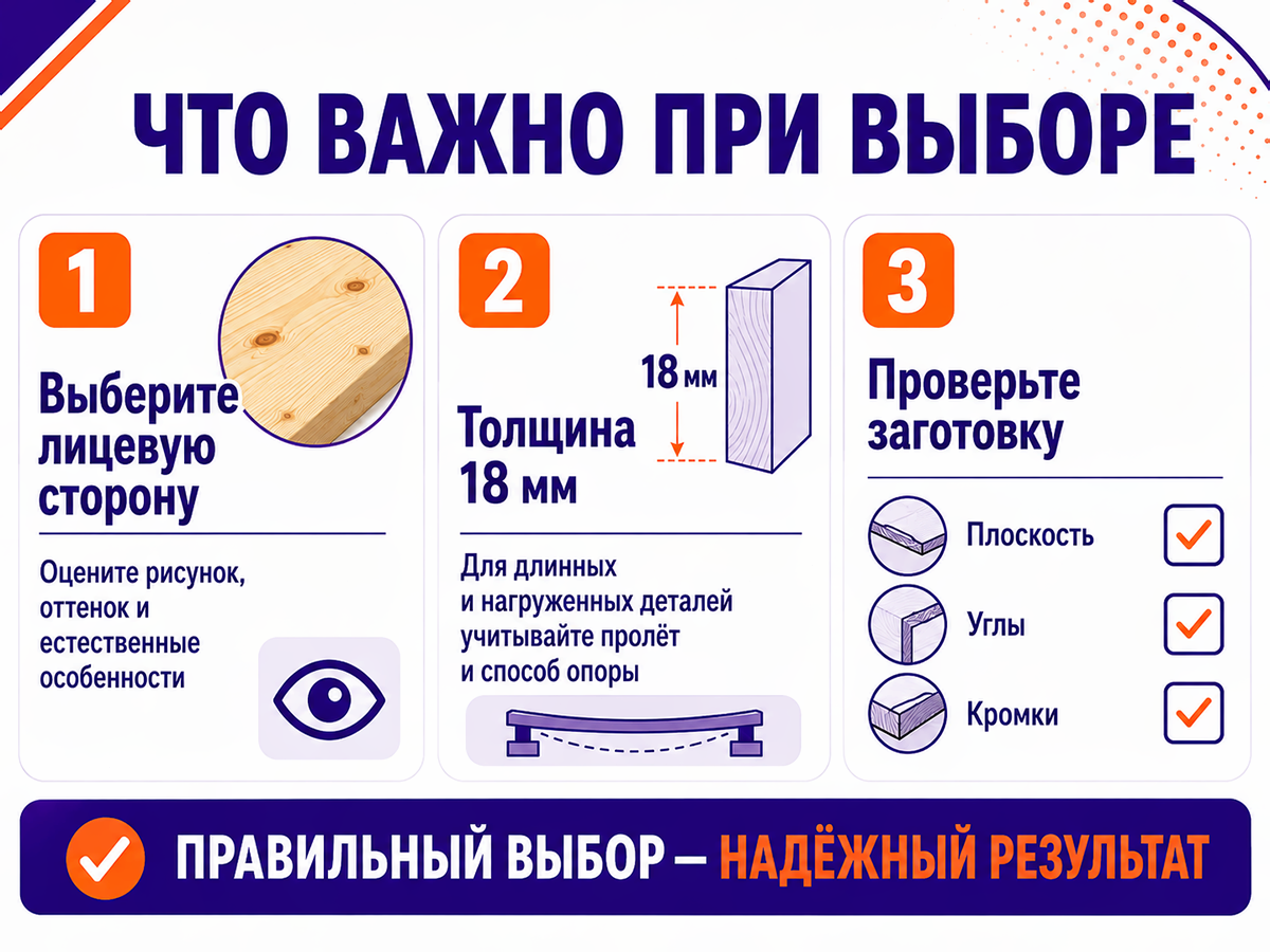 Мебельный щит из сосны/ели 1400×200×18 мм, сорт 1/2
