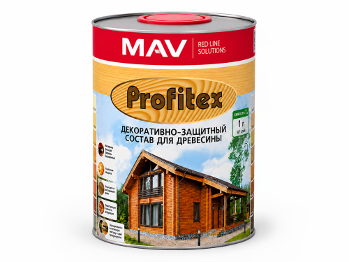 Состав PROFITEX декоративно-защитный для древесины «Светлый орех», 1 л (0,7 кг)